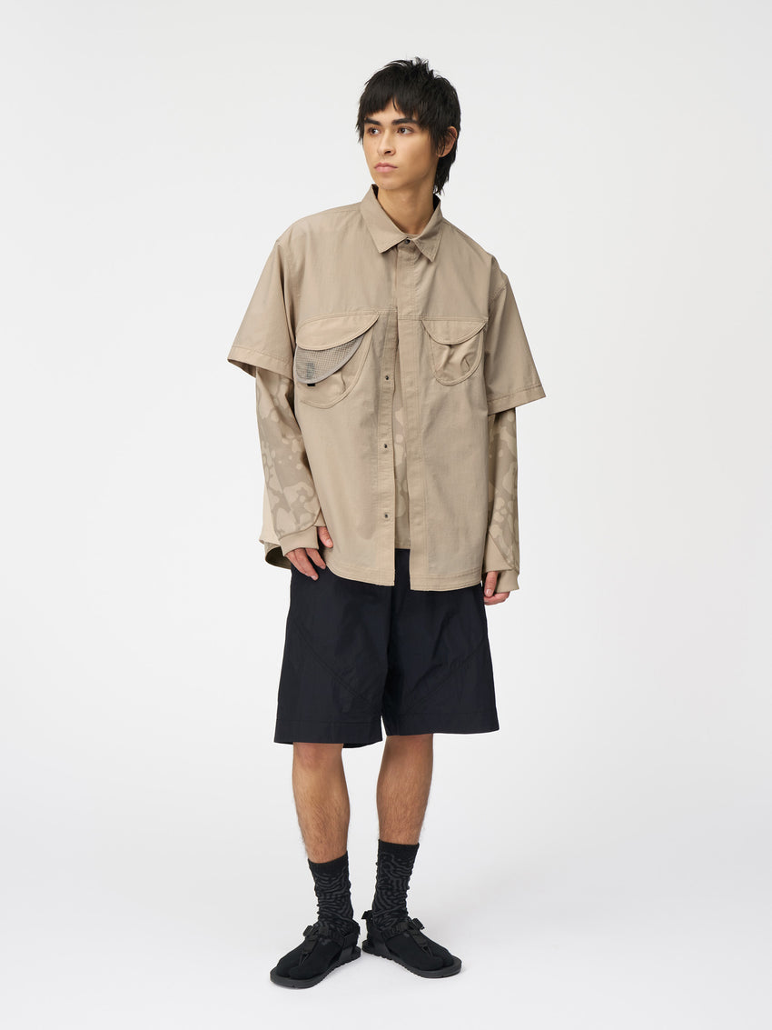 Goldwin 0 S/S Asymmetric Camp Shirt
